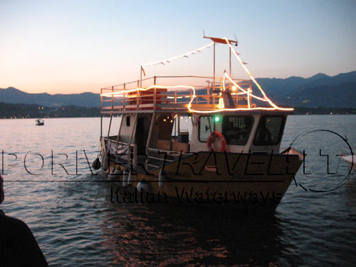 Motor ship on Garda lake